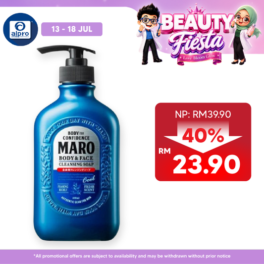 Maro Body & Face Cleansing Soap Cool 400ml Maro