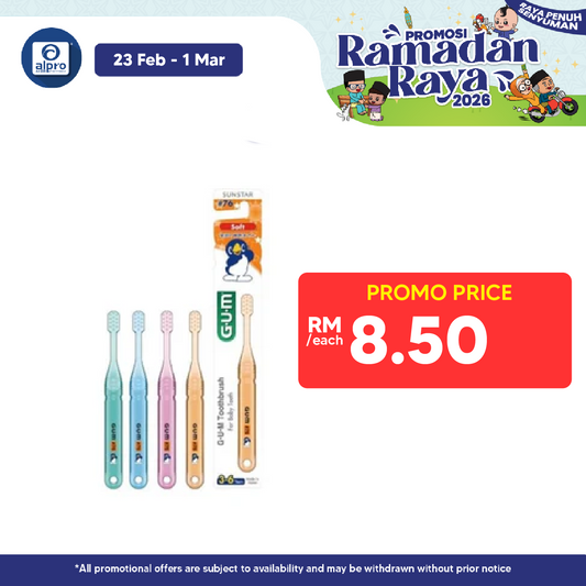 Sunstar Gum Toothbrush For Baby Teeth #76 For 3 - 6 Yrs 1s Sunstar