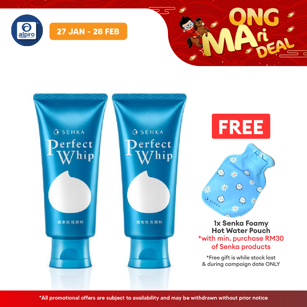 (Twin Pack) Senka Perfect Whip 120gx2 ( Original \ White Clay \ Collagen In ) Senka