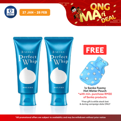 (Twin Pack) Senka Perfect Whip 120gx2 ( Original \ White Clay \ Collagen In ) Senka