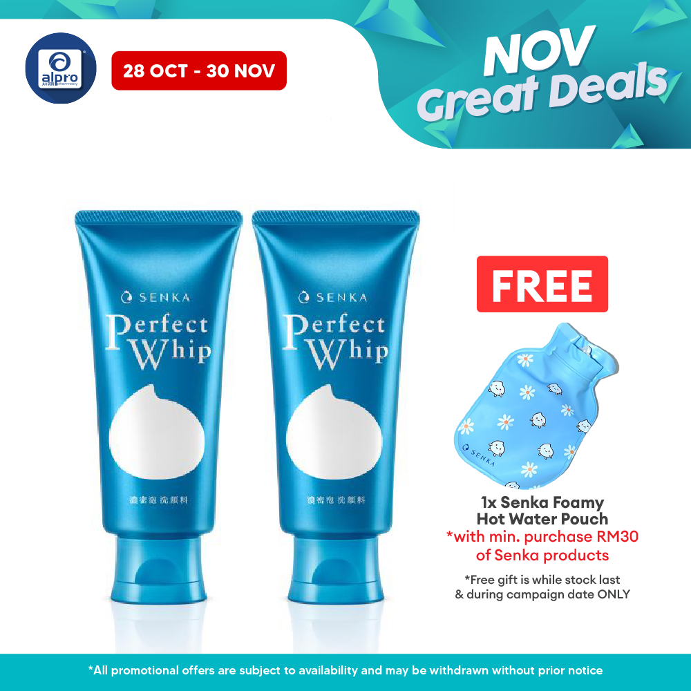 (Twin Pack) Senka Perfect Whip 120gx2 ( Original \ White Clay \ Collagen In ) Senka