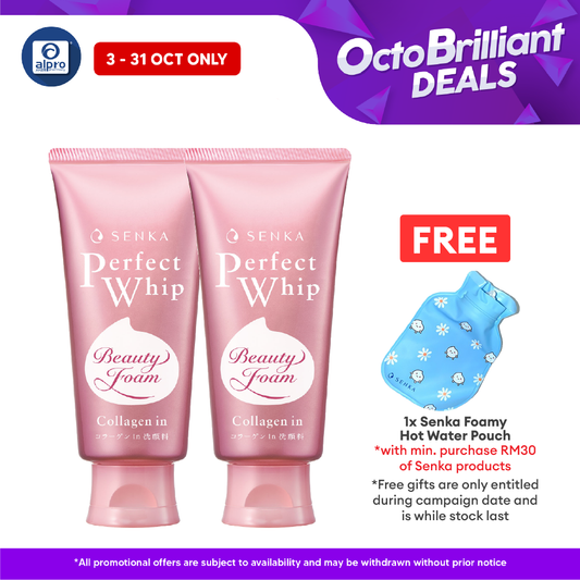 (Twin Pack) Senka Perfect Whip 120gx2 ( Original \ White Clay \ Collagen In ) Senka