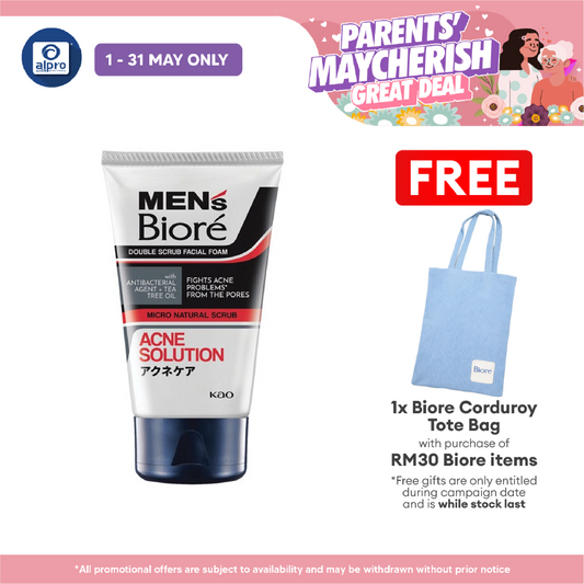 Men's Biore Double Scrub Acne Solution 50g Biore Mens