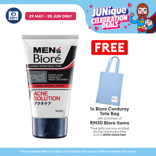 Men's Biore Double Scrub Acne Solution 50g Biore Mens