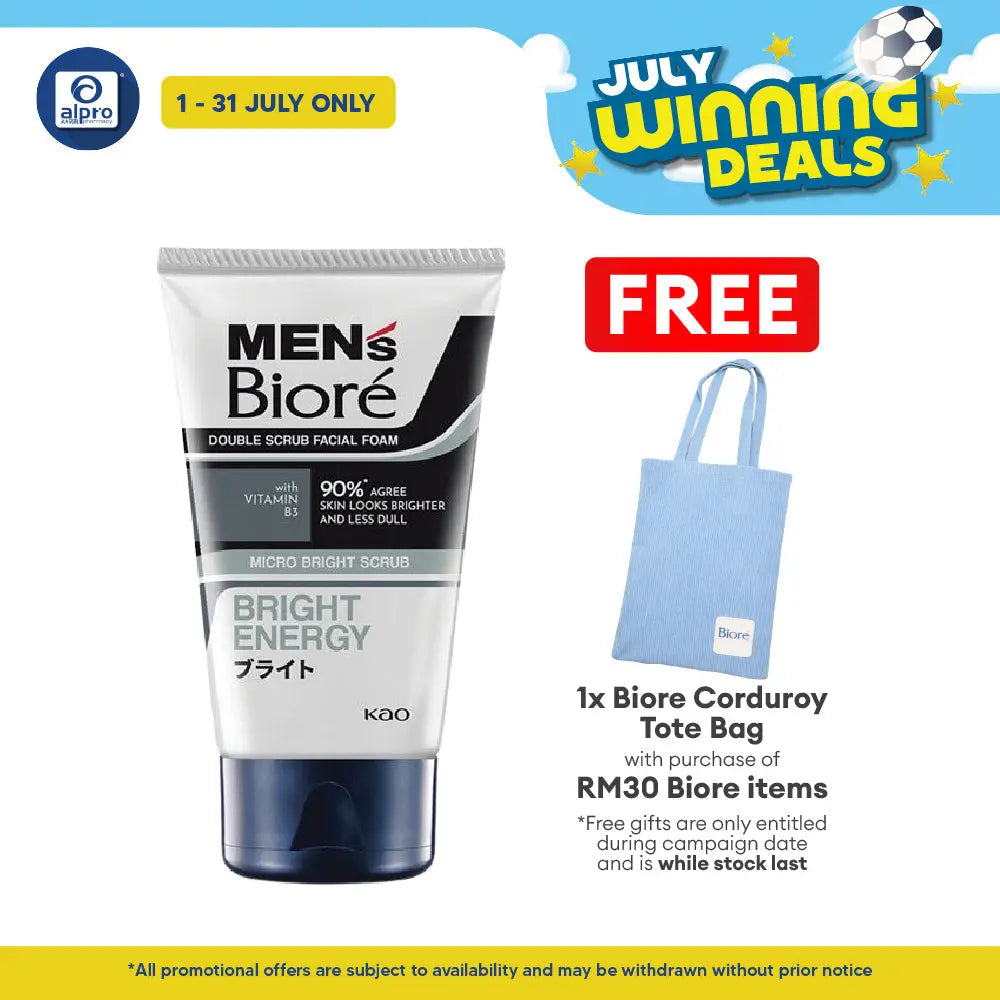 Men's Biore Double Scrub Bright Clean 50g Biore Mens