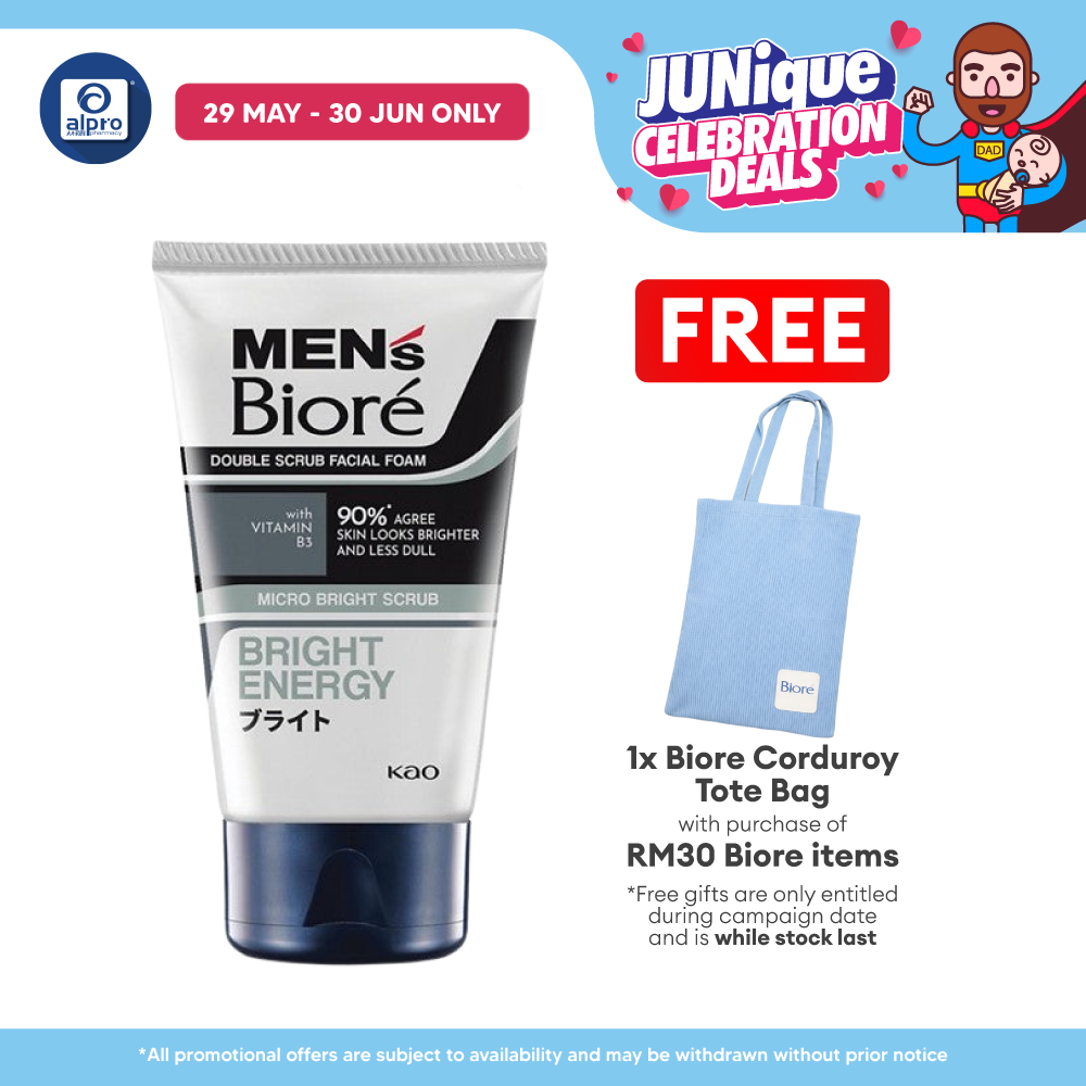 Men's Biore Double Scrub Bright Clean 50g Biore Mens