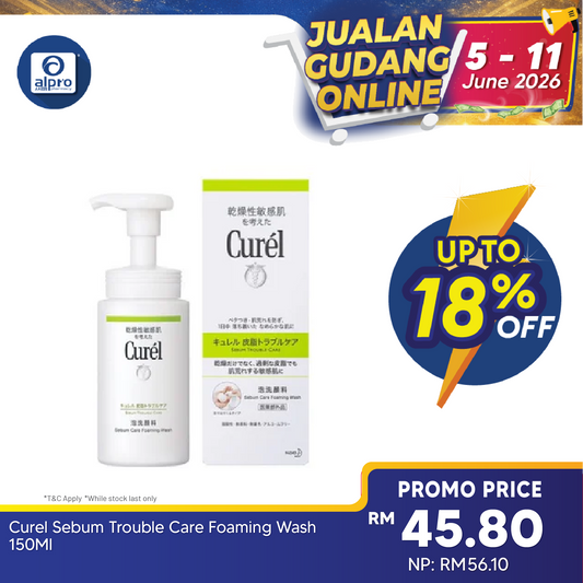Curel Sebum Trouble Care Foaming Wash 150ml | Thoroughly Cleanses Excess Sebum Curel