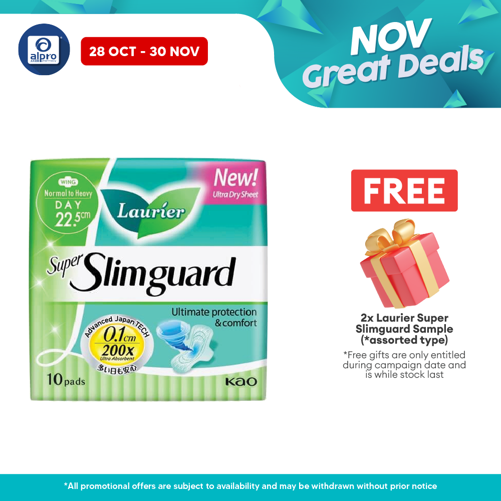 Laurier Super Slim Guard 22.5cm 10s Alpro Pharmacy