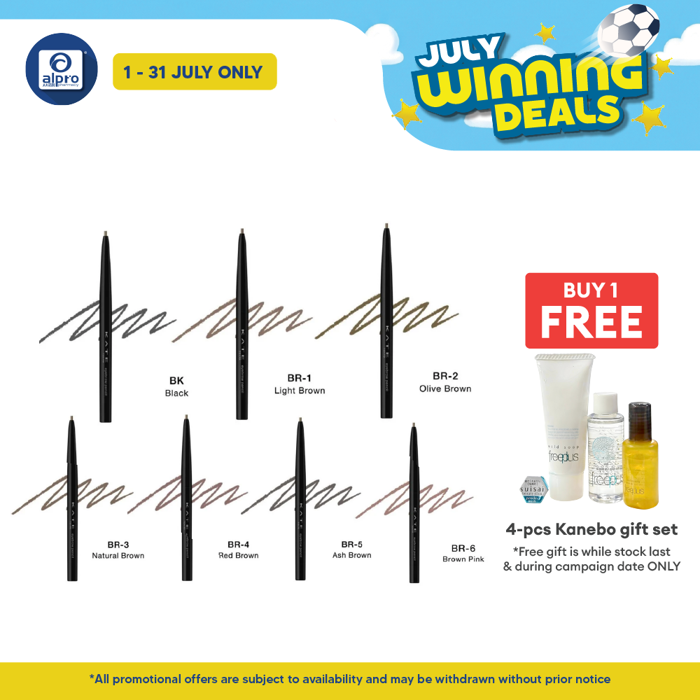 Kate Eyebrow Pencil Z (BK/BR-1/BR-2/BR-3/BR-4/BR-5/BR-6) Kate