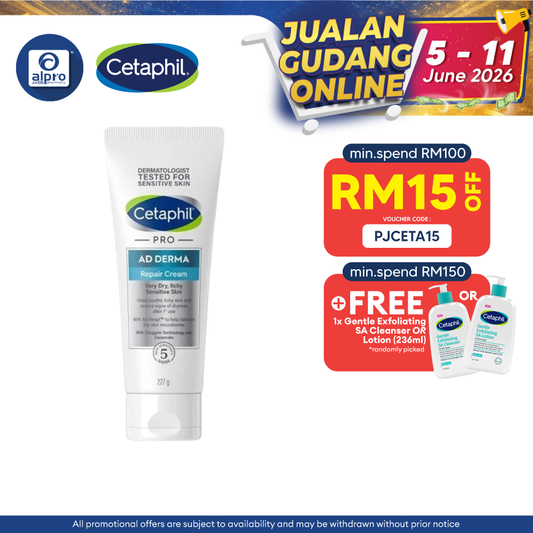 Cetaphil Pro Ad Derma Repair Cream 227ml | Instantly Reduce Itch Sensation Cetaphil