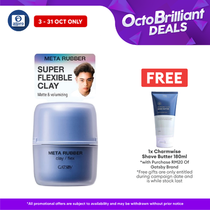 Gatsby Meta Rubber 65g ( Wax Hard  Clay Flex ) Alpro Pharmacy