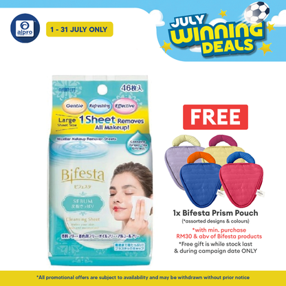 Bifesta Micellar Cleansing Sheet 46s ( Sebum \ Brightup \ Moist \ Enrich \ Perfect CLear ) Bifesta