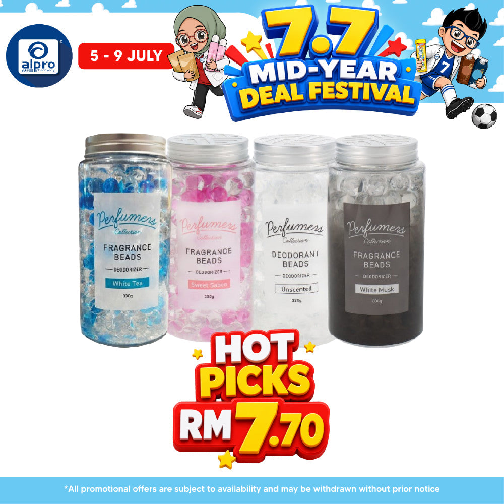 S Select Perfumer Fragrance Beads Deodorizer 330G (Unscented, Sweet Sabon, White Tea, White Musk) Sugi