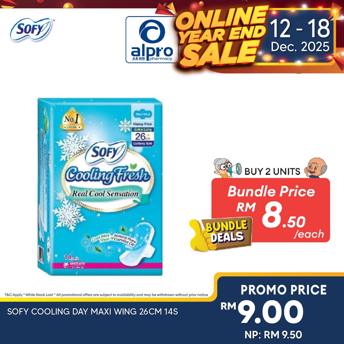 Sofy Cooling Day 14s (25cm Ultra Slim Wing \ 26cm Maxi Wing) Sofy