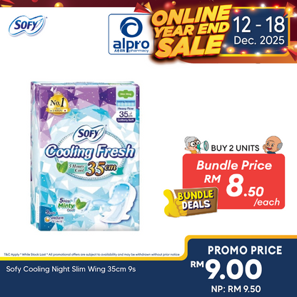 Sofy Cooling Night Slim Wing 35cm 9s Sofy