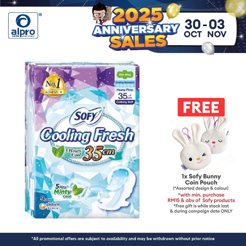 Sofy Cooling Night Slim Wing 35cm 9s Sofy