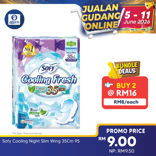 Sofy Cooling Night Slim Wing 35cm 9s Sofy