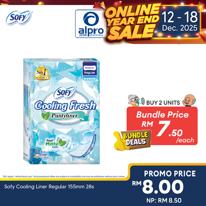 Sofy Cooling Liner Regular 155mm 28s Sofy