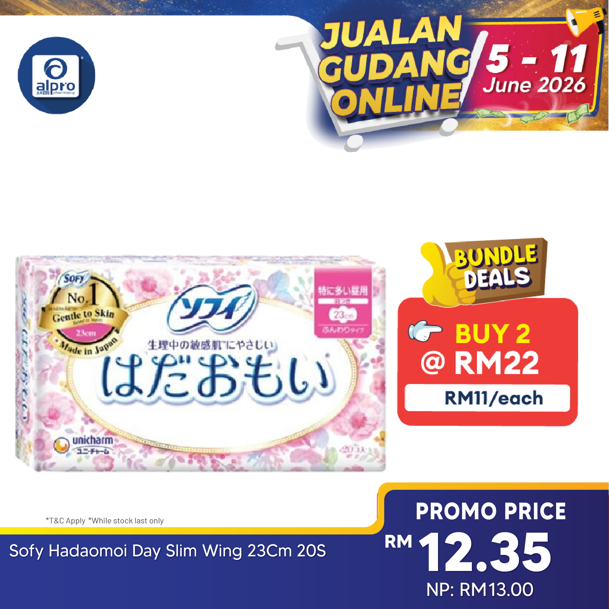 Sofy Hadaomoi Day Slim Wing 23cm 20s Sofy