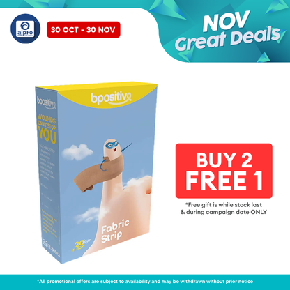 BPositive Adhesive Wound Dressing Fabric Strips 20s Alpro Pharmacy