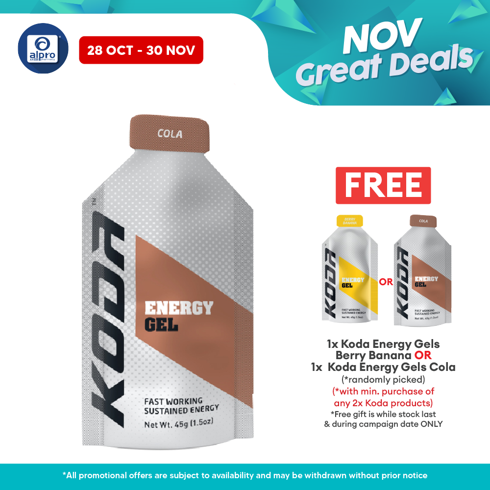 Koda Energy Gels 45g 1s (Various Flavour) | Sports Energy Gel Koda