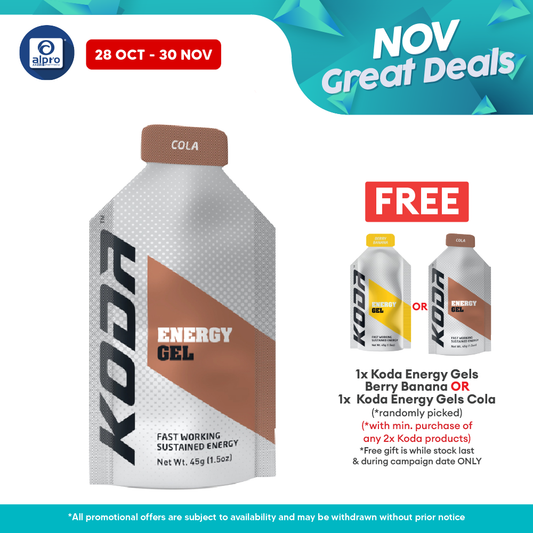 Koda Energy Gels 45g 1s (Various Flavour) | Sports Energy Gel Koda