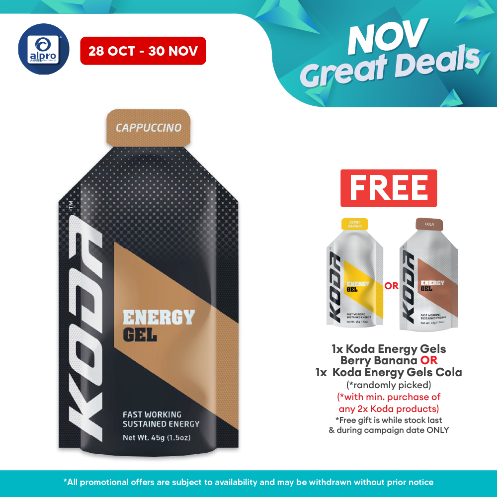 Koda Energy Gels 45g 1s (Various Flavour) | Sports Energy Gel Koda