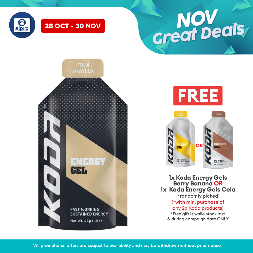 Koda Energy Gels 45g 1s (Various Flavour) | Sports Energy Gel Koda