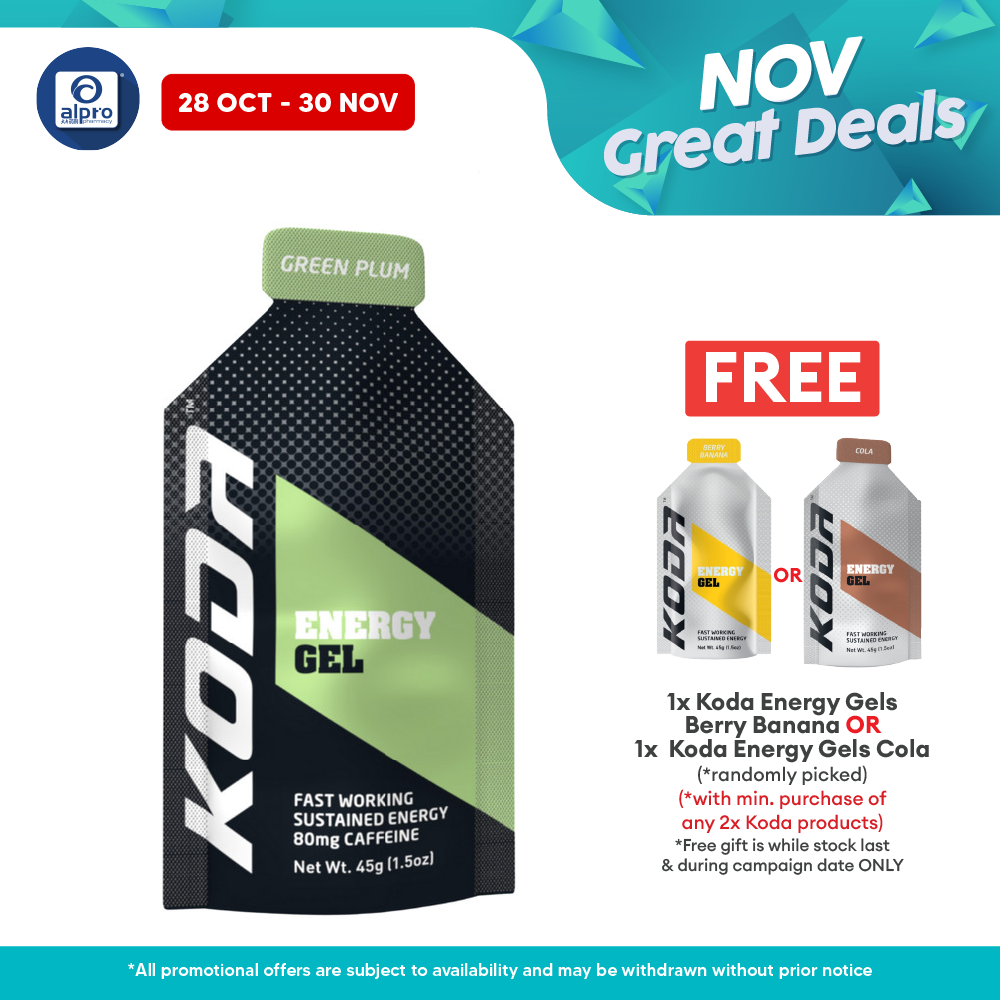Koda Energy Gels 45g 1s (Various Flavour) | Sports Energy Gel Koda