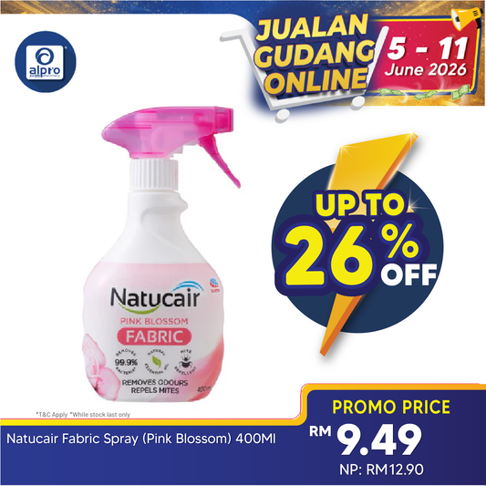 Natucair Fabric Spray (Pink Blossom) 400ml | Eliminate & Cover Unpleasant Odors Natucair