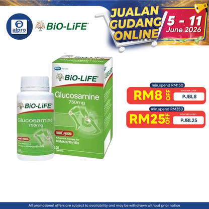 Bio-Life Glucosamine 750mg Tab 100s | Daily Supplement Bio-life