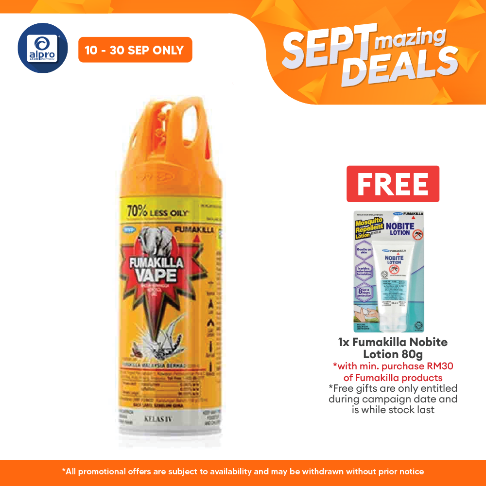 Fumakilla Vape Aerosol Mosquito Repellent 270ml Alpro Pharmacy
