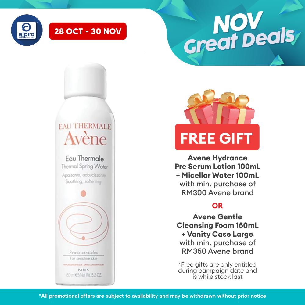 Avene Thermal Spring Water 150ml | Restores Skin Natural Moisture Alpro Pharmacy