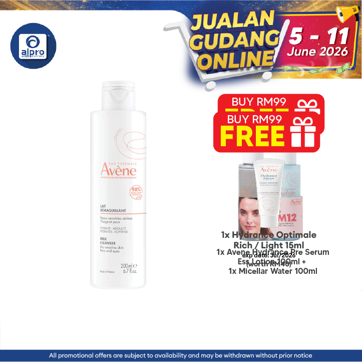 Avene Gentle Milk Cleanser 200ml | Remove Make Up & Reduce Blackheads