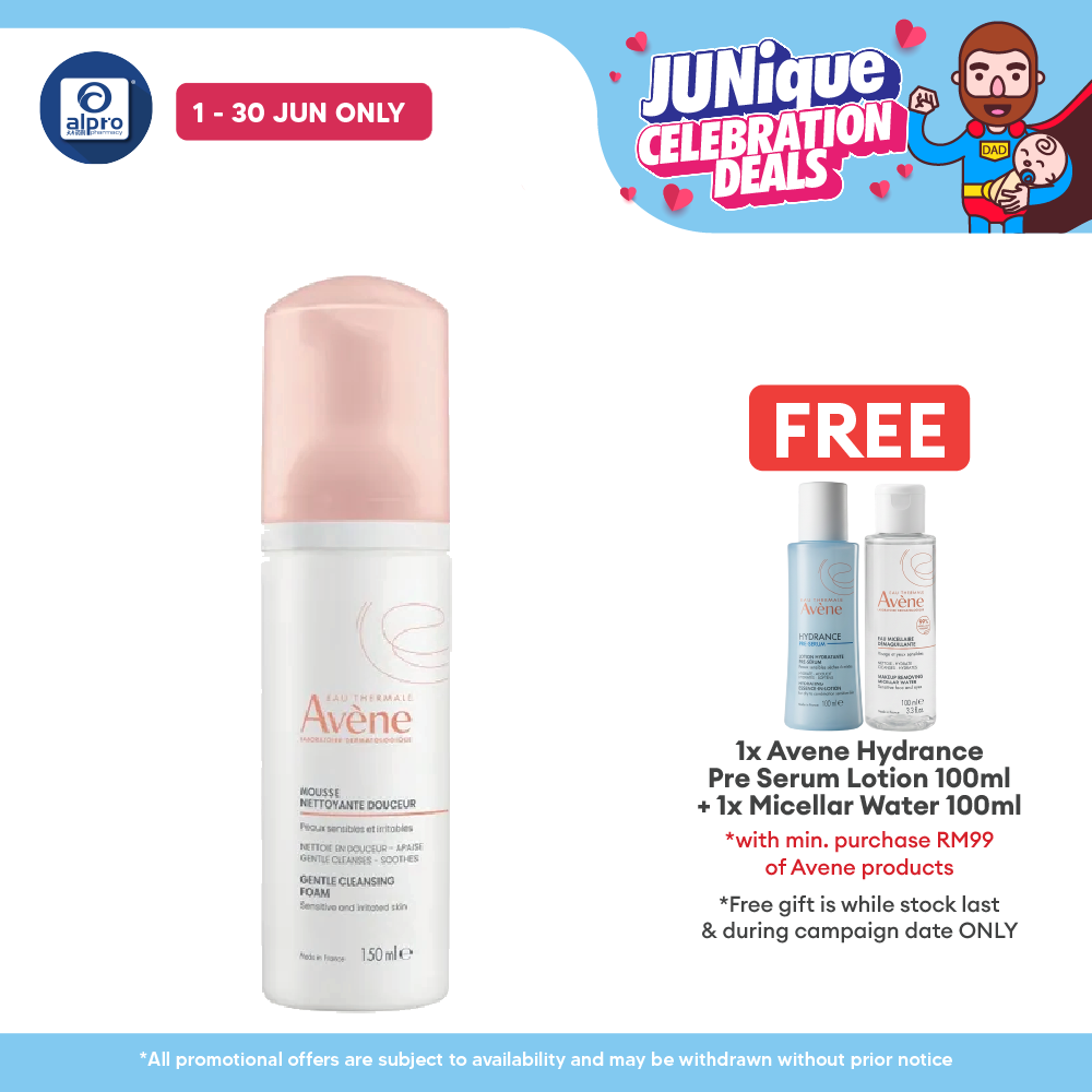 Avene Gentle Cleansing Foam 150ml | Remove Make Up & Impurities Avene