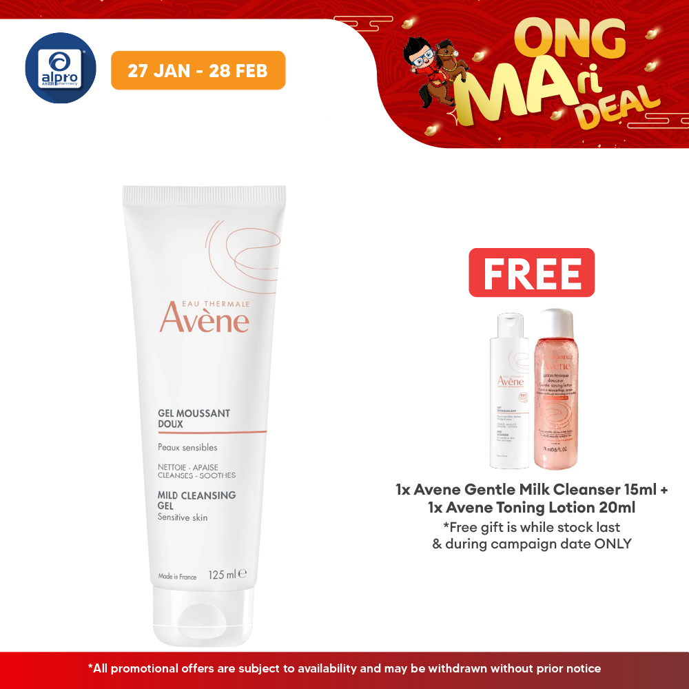 Avene Soapless Foaming Gel 125ml | Remove Make Up & Impurities Avene