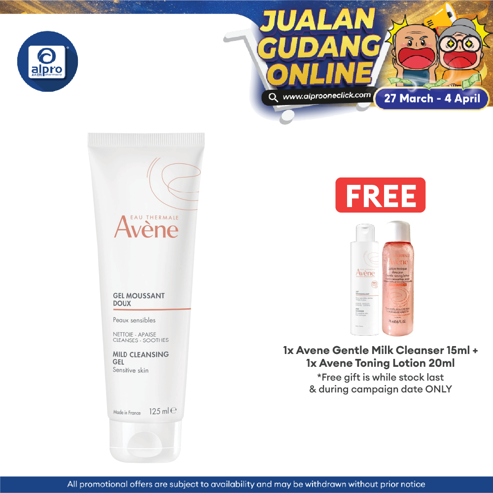 Avene Soapless Foaming Gel 125ml | Remove Make Up & Impurities Avene