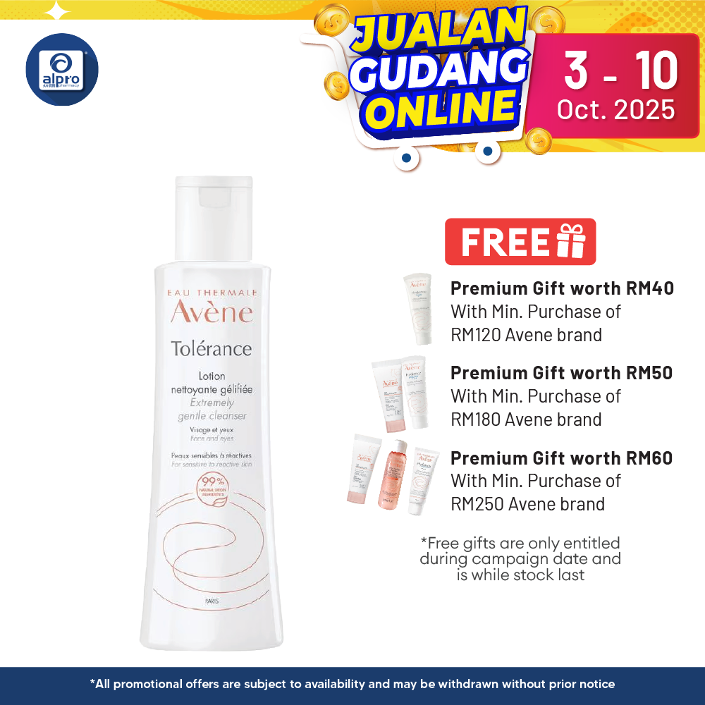 Avene Tolerance Extremely Gentle Cleanser (LPI) 200ml | Helps Restore Skin Barrier Alpro Pharmacy