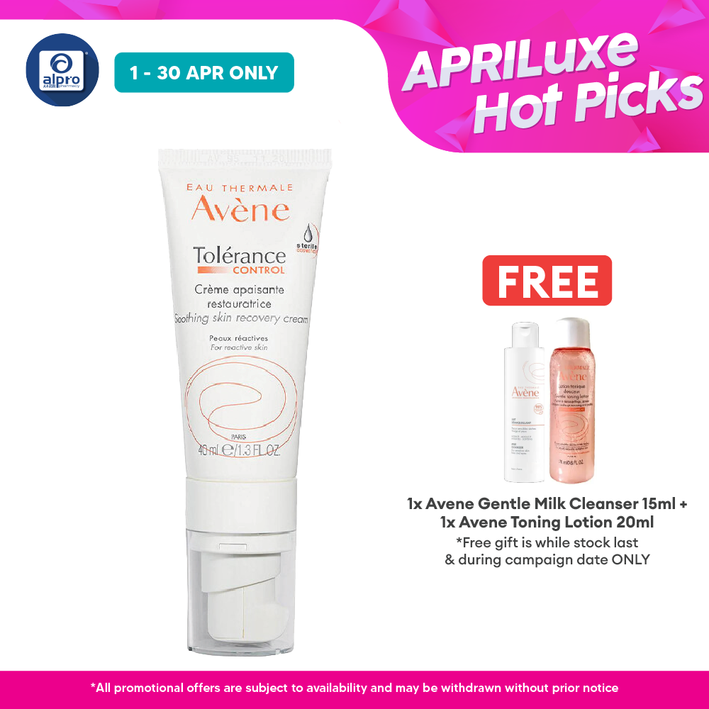 Avene Tolerance Control Soothing Skin Recovery Cream (CPI) 40ml | Hydrates Dry Sensitive Avene