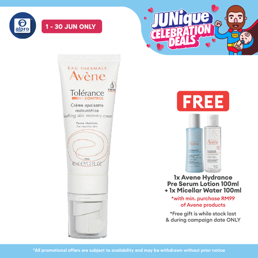 Avene Tolerance Control Soothing Skin Recovery Cream (CPI) 40ml | Hydrates Dry Sensitive Avene