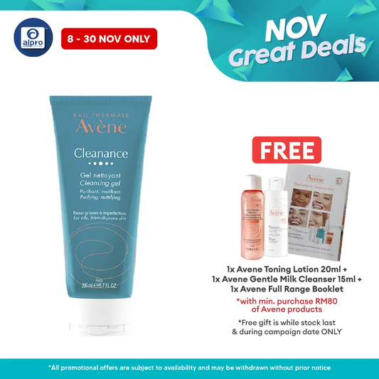Avene Cleanance Cleansing Gel 200ml | Good for Sensitive Skin Alpro Pharmacy