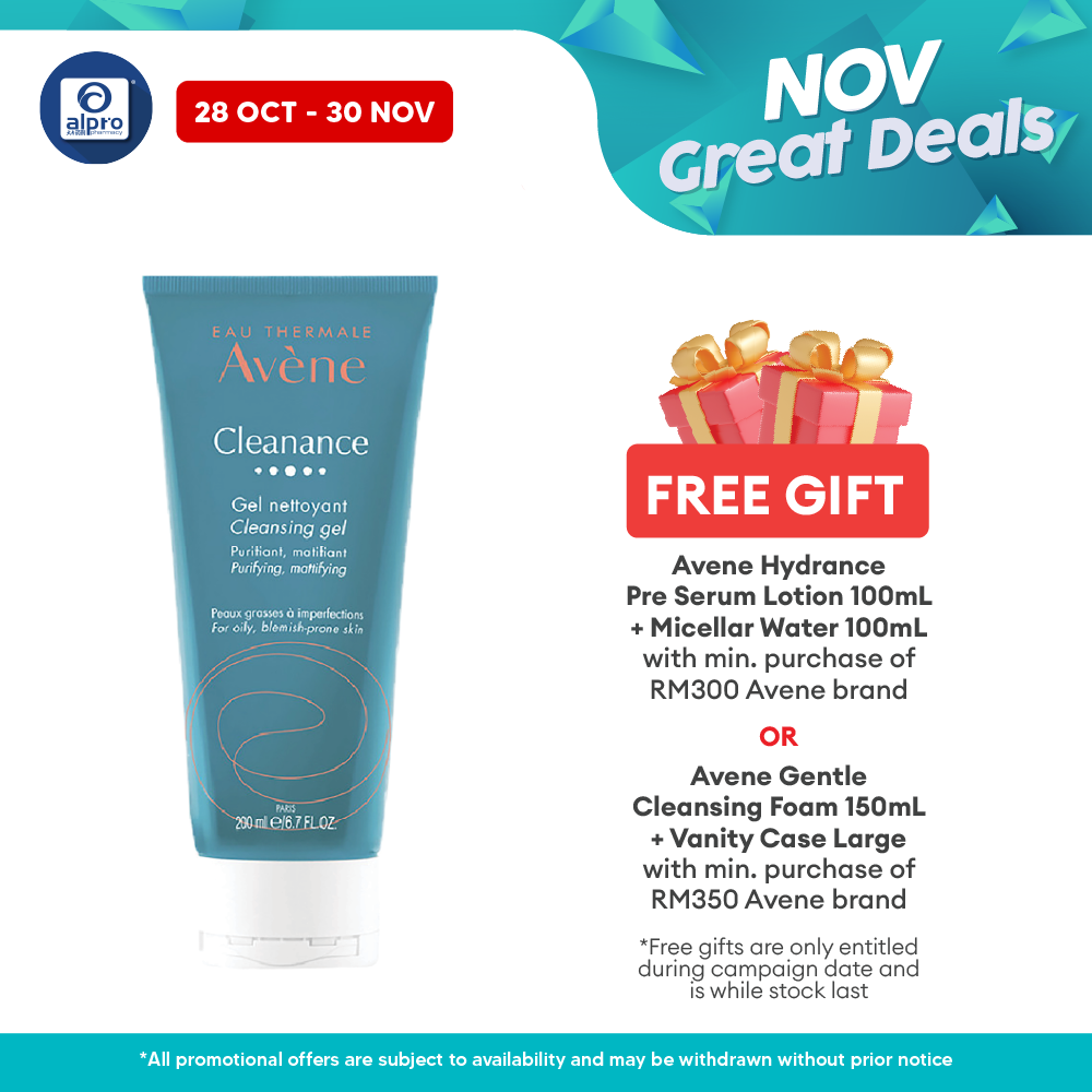 Avene Cleanance Cleansing Gel 200ml | Good for Sensitive Skin Alpro Pharmacy