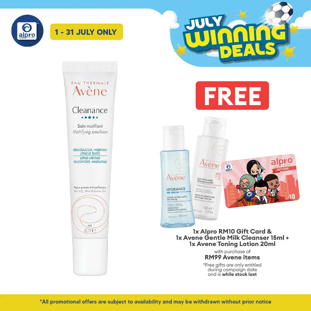 Avene Cleanance Mattifying Emulsion (Replace Cleanance Expert) 40ml | Immediately Reduce Shine Avene