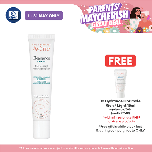 Avene Cleanance Mattifying Emulsion (Replace Cleanance Expert) 40ml | Immediately Reduce Shine Avene