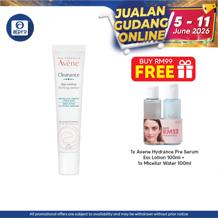 Avene Cleanance Mattifying Emulsion (Replace Cleanance Expert) 40ml | Immediately Reduce Shine Avene