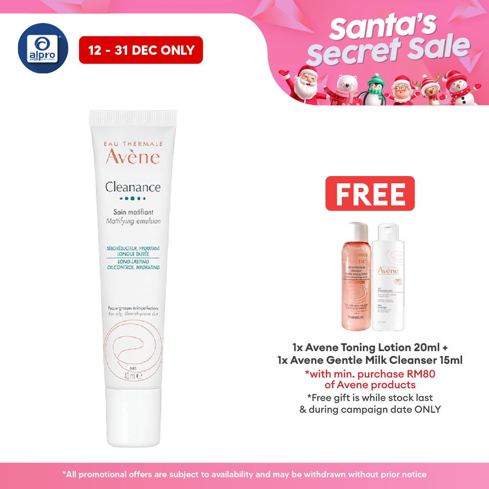 Avene Cleanance Mattifying Emulsion (Replace Cleanance Expert) 40ml | Immediately Reduce Shine Avene