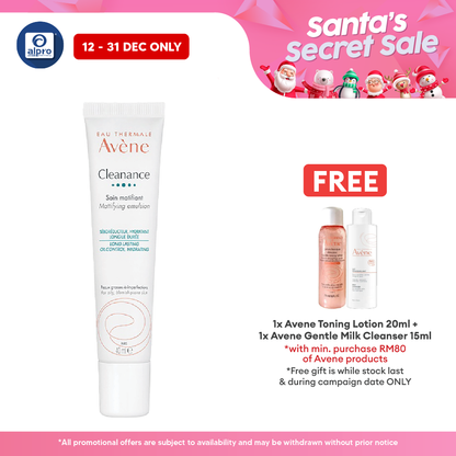 Avene Cleanance Mattifying Emulsion (Replace Cleanance Expert) 40ml | Immediately Reduce Shine Avene