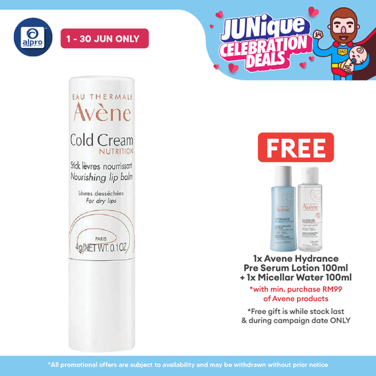Avene Cold Cream Nourishing Lip Balm 4.5gm | Hydrates the Lips Avene