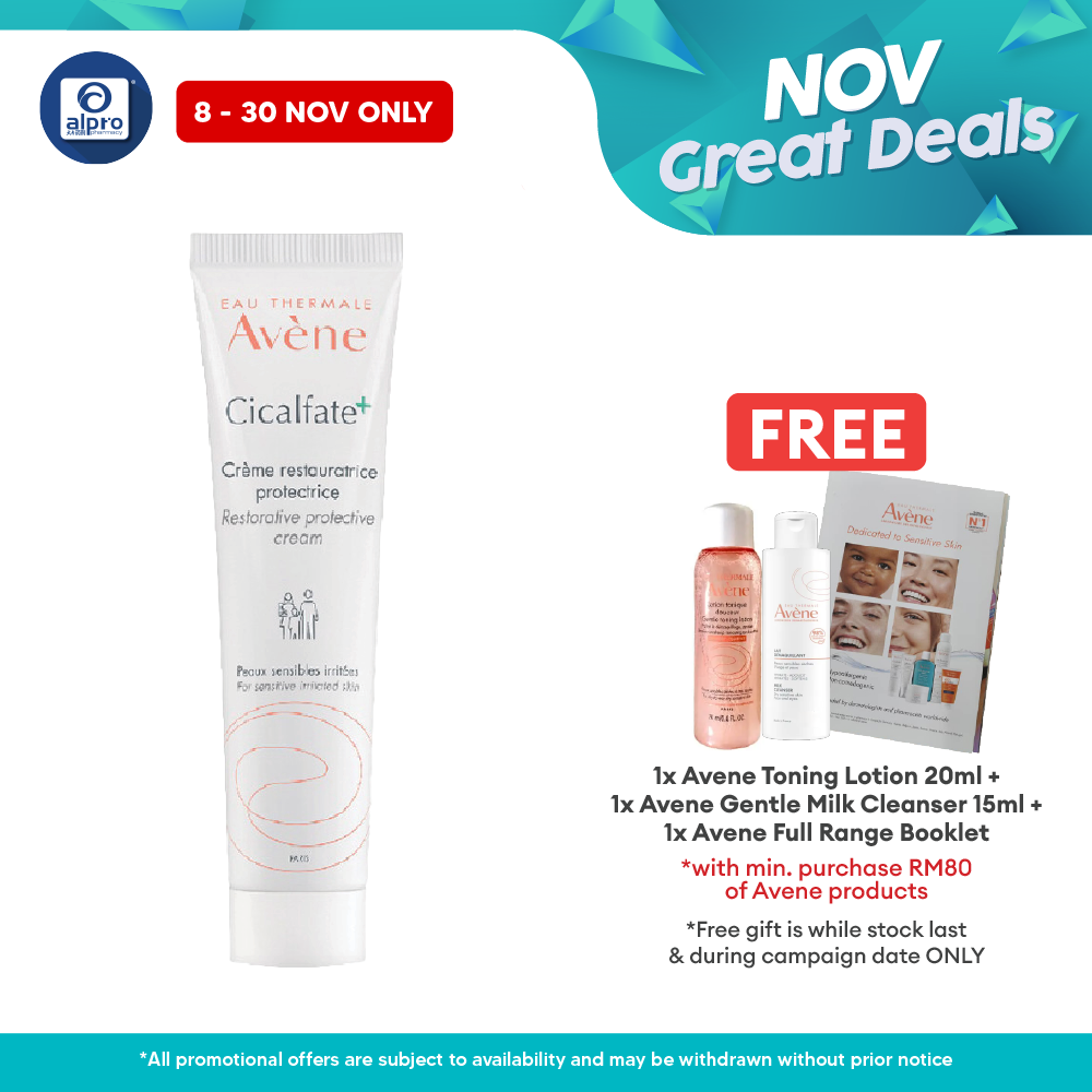 Avene Cicalfate+ Repairing Protective Cream 40ml | Immediately Soothes Skin Alpro Pharmacy