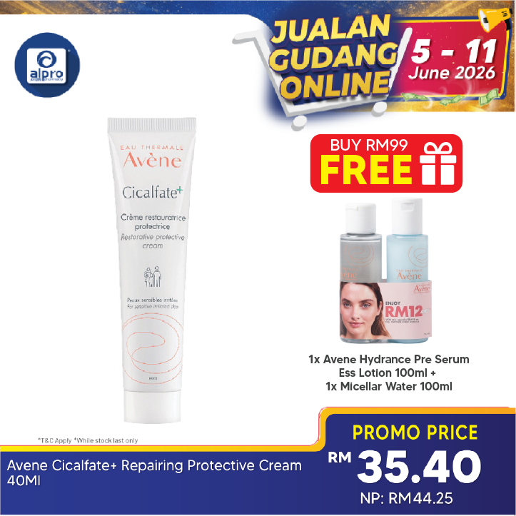 Avene Cicalfate+ Repairing Protective Cream 40ml | Immediately Soothes Skin